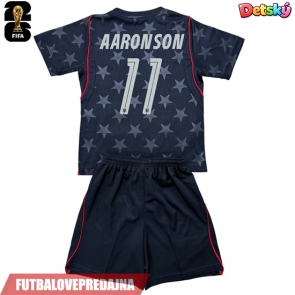 Lacne Dětský Futbalové dres Spojené štáty Brenden Aaronson #11 MS 2026 Krátky Rukáv - Preč (+ trenírky)